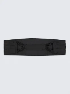 Essential black silk cummerbund