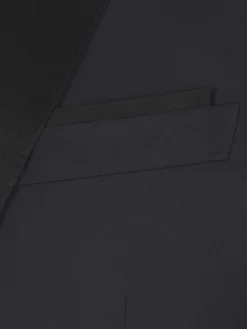 Essential black silk pocket square