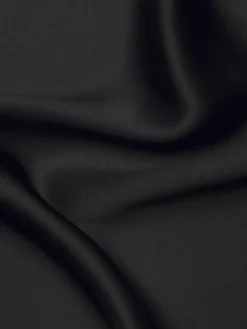 Essential black silk pocket square