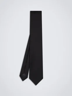 Essential black silk tie