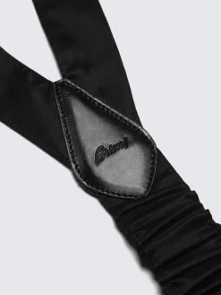 Essential black silk tuxedo suspenders