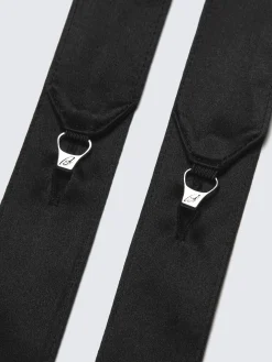 Essential black silk tuxedo suspenders