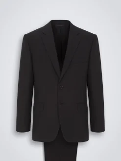 Essential black Super 160's wool Brunico suit