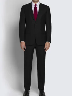 Essential black Super 160's wool Brunico suit