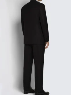 Essential black Super 160's wool Brunico suit