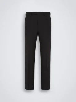Essential black wool Tigullio trousers