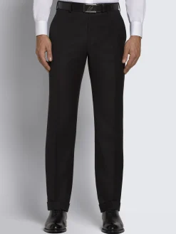 Essential black wool Tigullio trousers