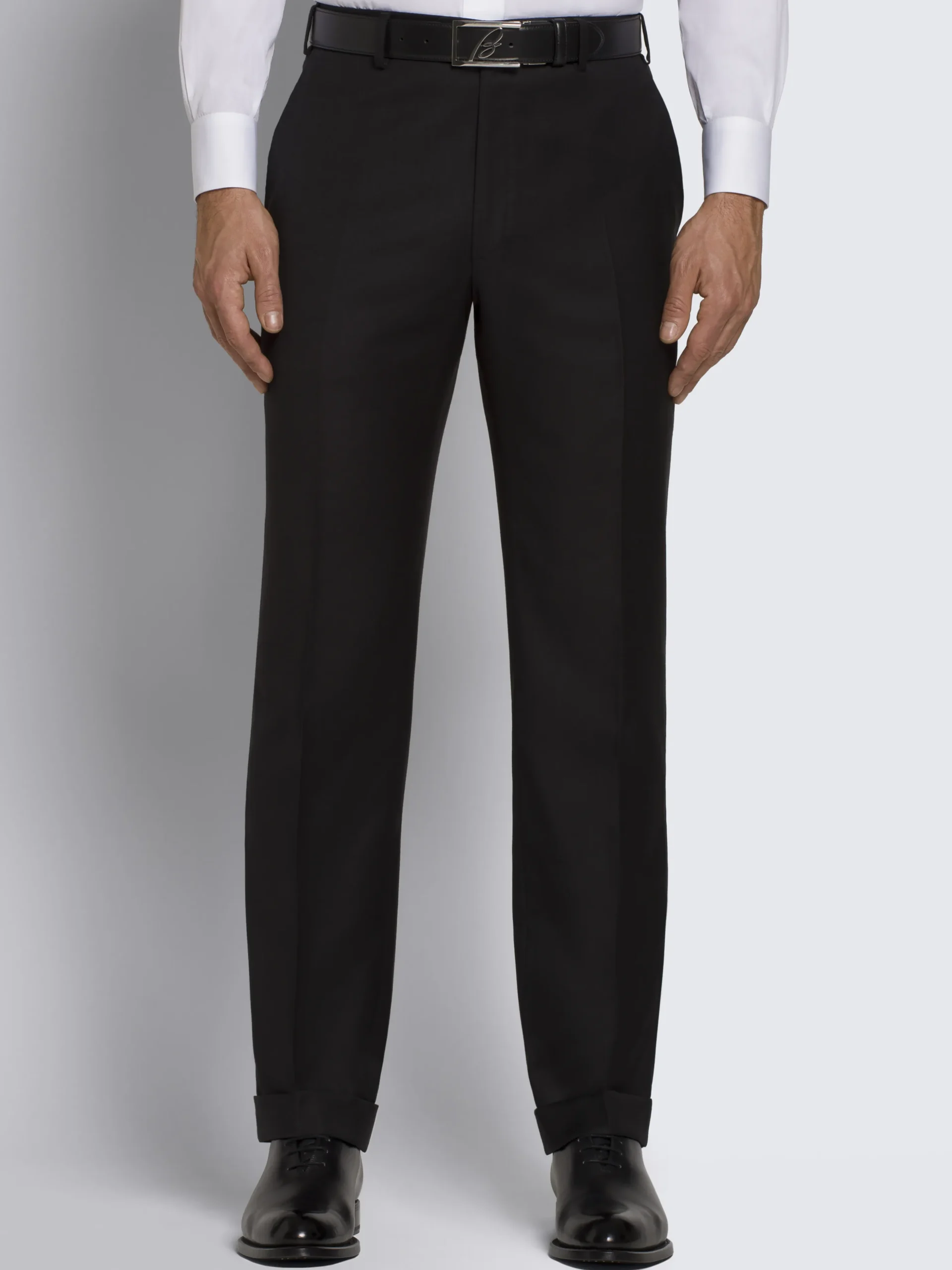 Essential black wool Tigullio trousers