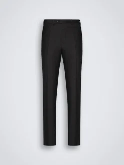 Essential charcoal grey Super 130's wool Tigullio trousers