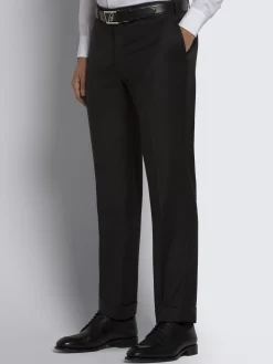 Essential charcoal grey Super 130's wool Tigullio trousers