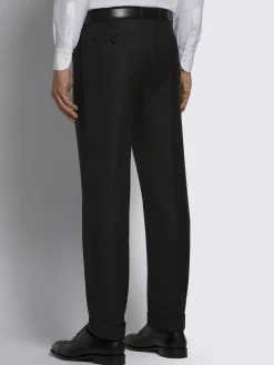 Essential charcoal grey Super 130's wool Tigullio trousers