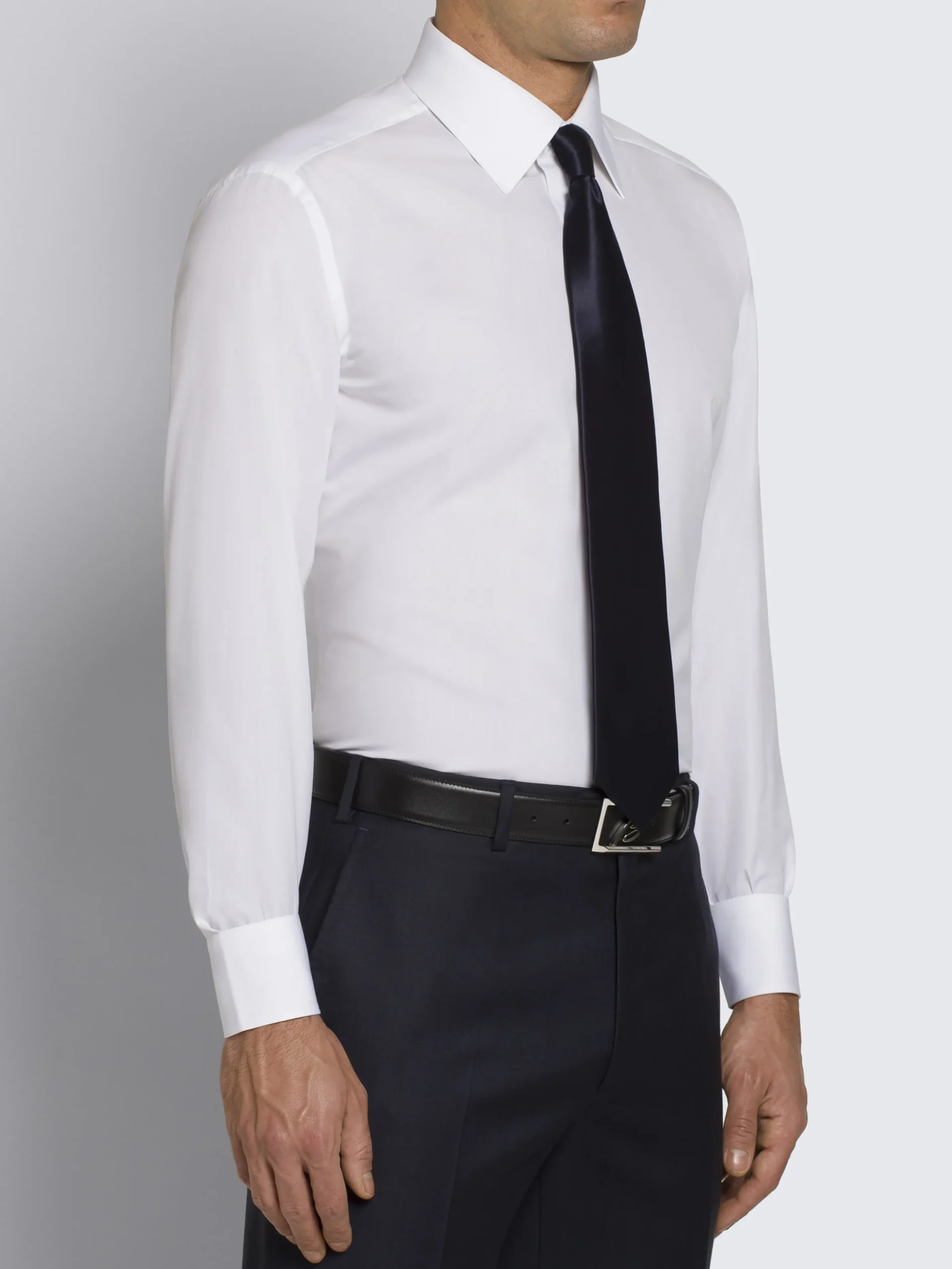 Essential charcoal grey Super 130's wool Tigullio trousers