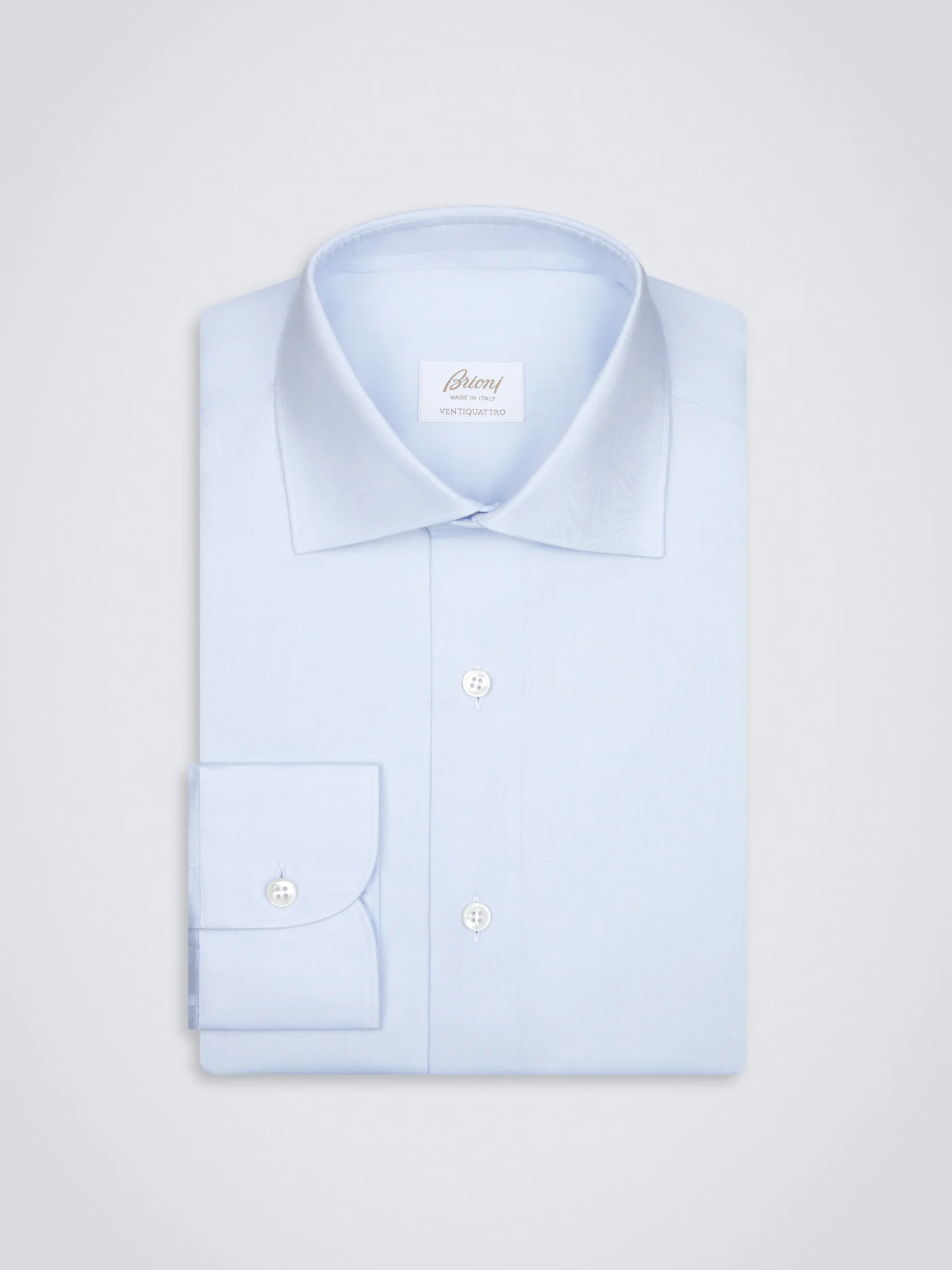 Essential light blue organic cotton formal shirt