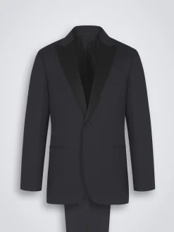 Essential midnight blue Super 160's wool Policleto tuxedo