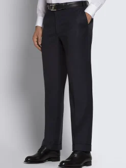 Essential midnight blue Super 130's wool Tigullio trousers