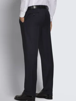 Essential midnight blue Super 130's wool Tigullio trousers