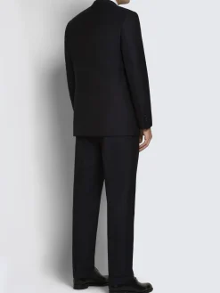 Essential midnight blue Super 160's wool gabardine Brunico suit