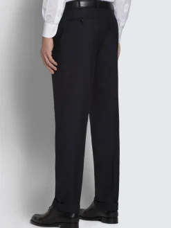 Essential midnight blue Super 160's wool gabardine Brunico suit