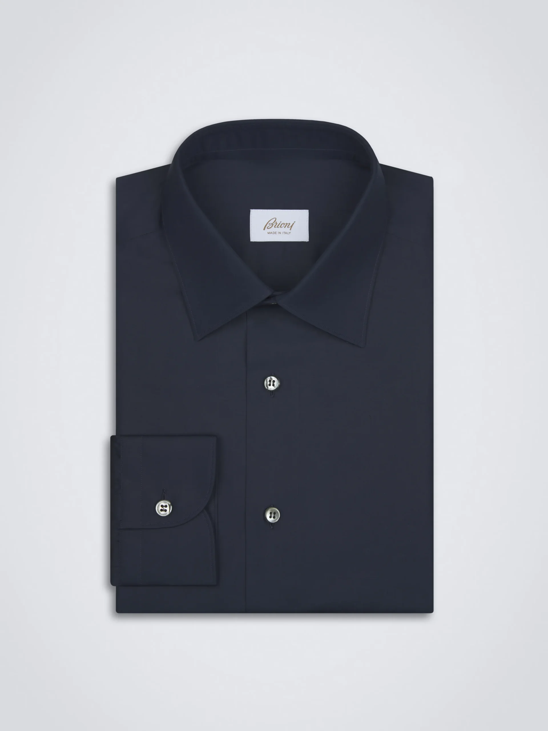 Essential navy blue cotton formal shirt