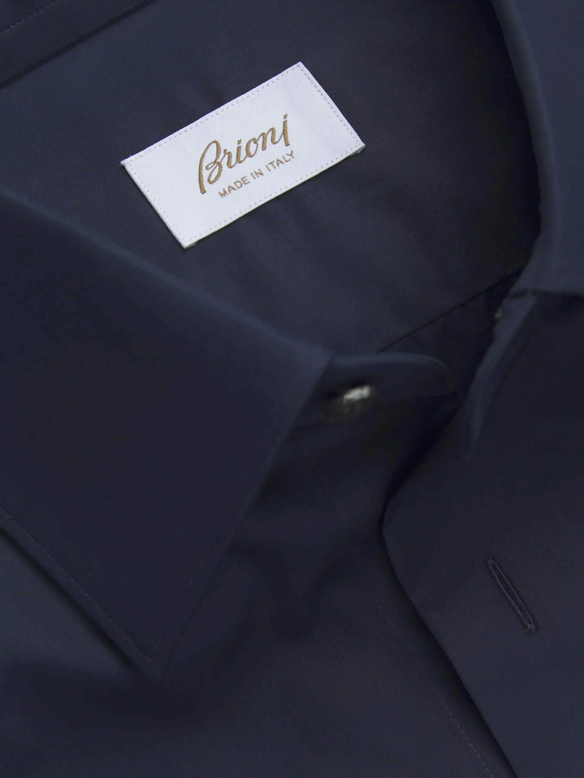 Essential navy blue cotton formal shirt