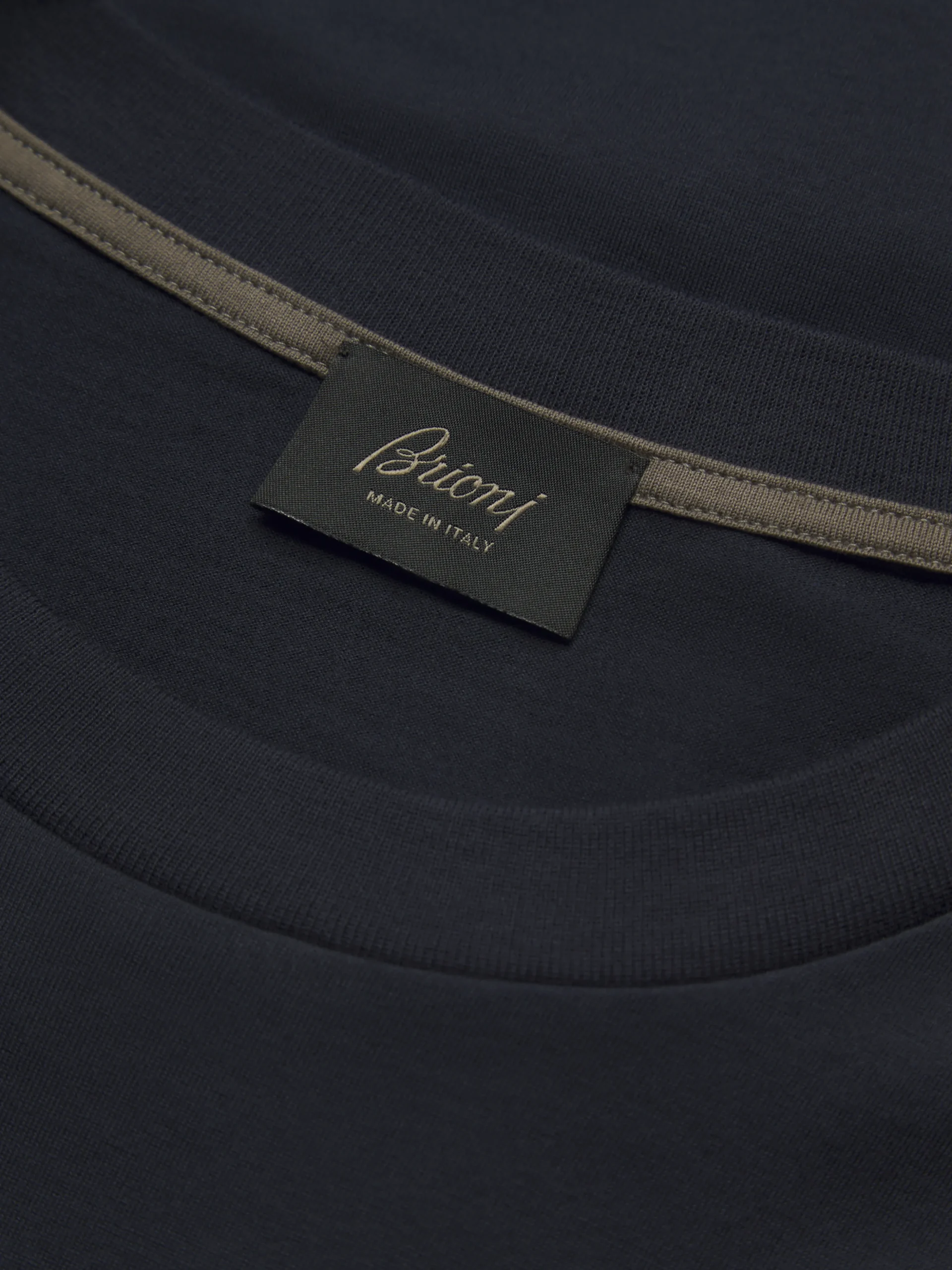 Essential navy blue gassed organic cotton T-shirt