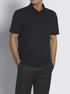 Essential navy blue organic cotton piqué polo