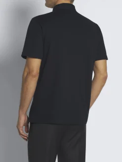 Essential navy blue organic cotton piqué polo
