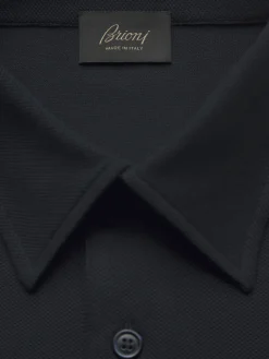 Essential navy blue organic cotton piqué polo
