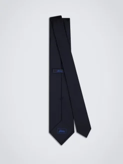 Essential navy blue silk tie