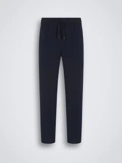 Essential navy blue stretch cotton joggers