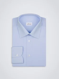 Essential sky blue cotton formal shirt