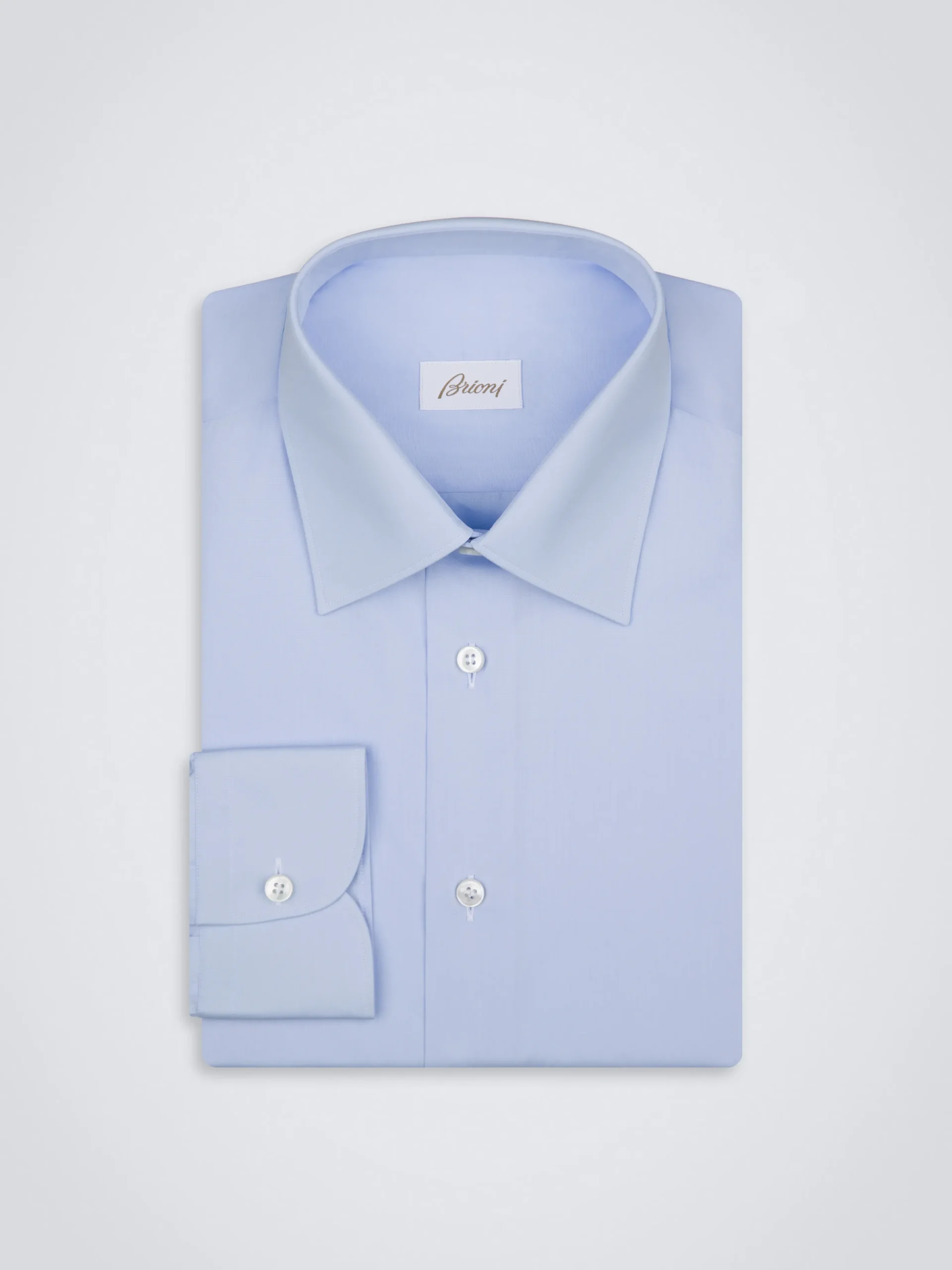 Essential sky blue cotton formal shirt