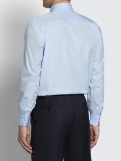 Essential sky blue cotton formal shirt