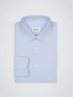 Essential sky blue cotton formal shirt