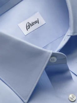 Essential sky blue cotton formal shirt