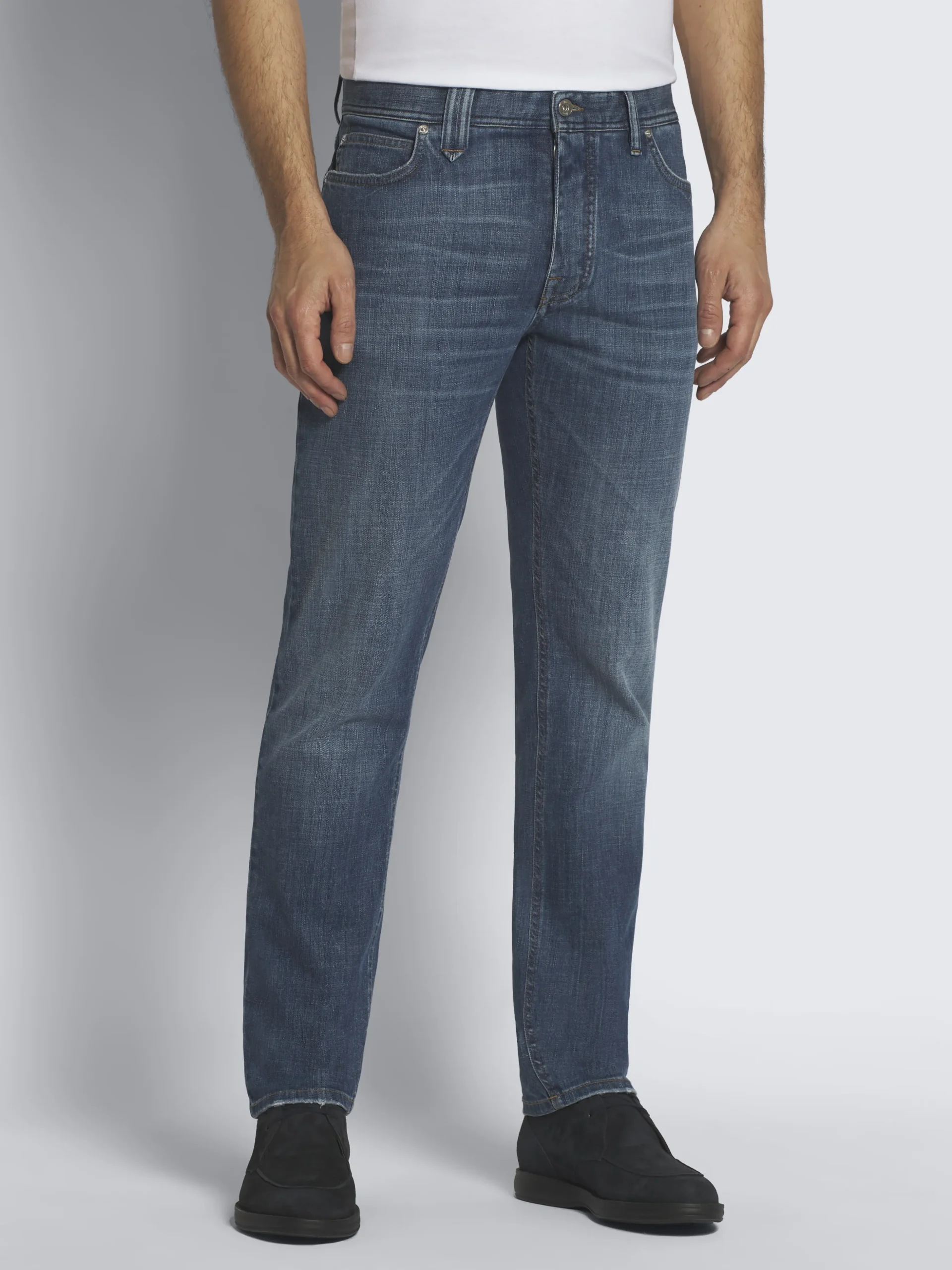 Essential sky blue organic stretch cotton Meribel jeans