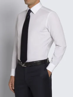 Essential white cotton formal shirt