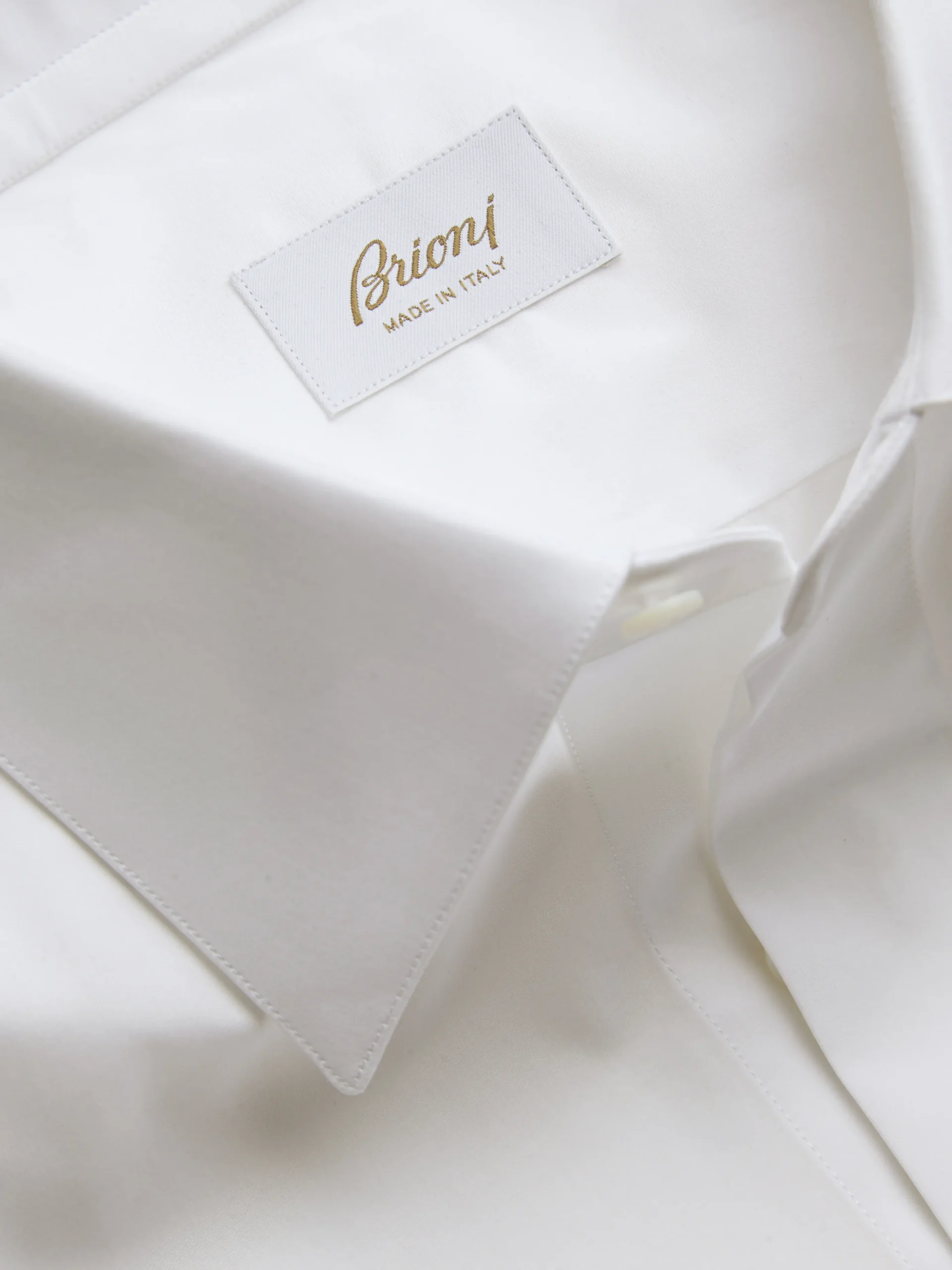 Essential white cotton French cuff evening shirt