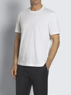 Essential white gassed organic cotton T-shirt