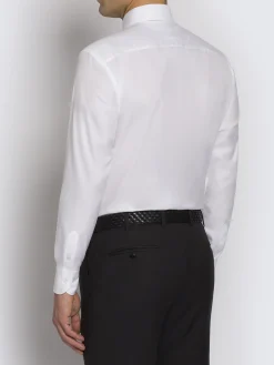 Essential white Giza 45 cotton twill formal shirt