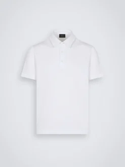 Essential white organic cotton piqué polo