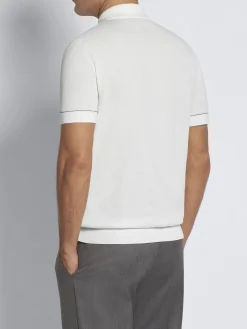 Essential white Sea Island cotton polo