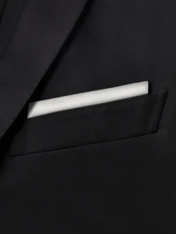 Essential white silk pocket square