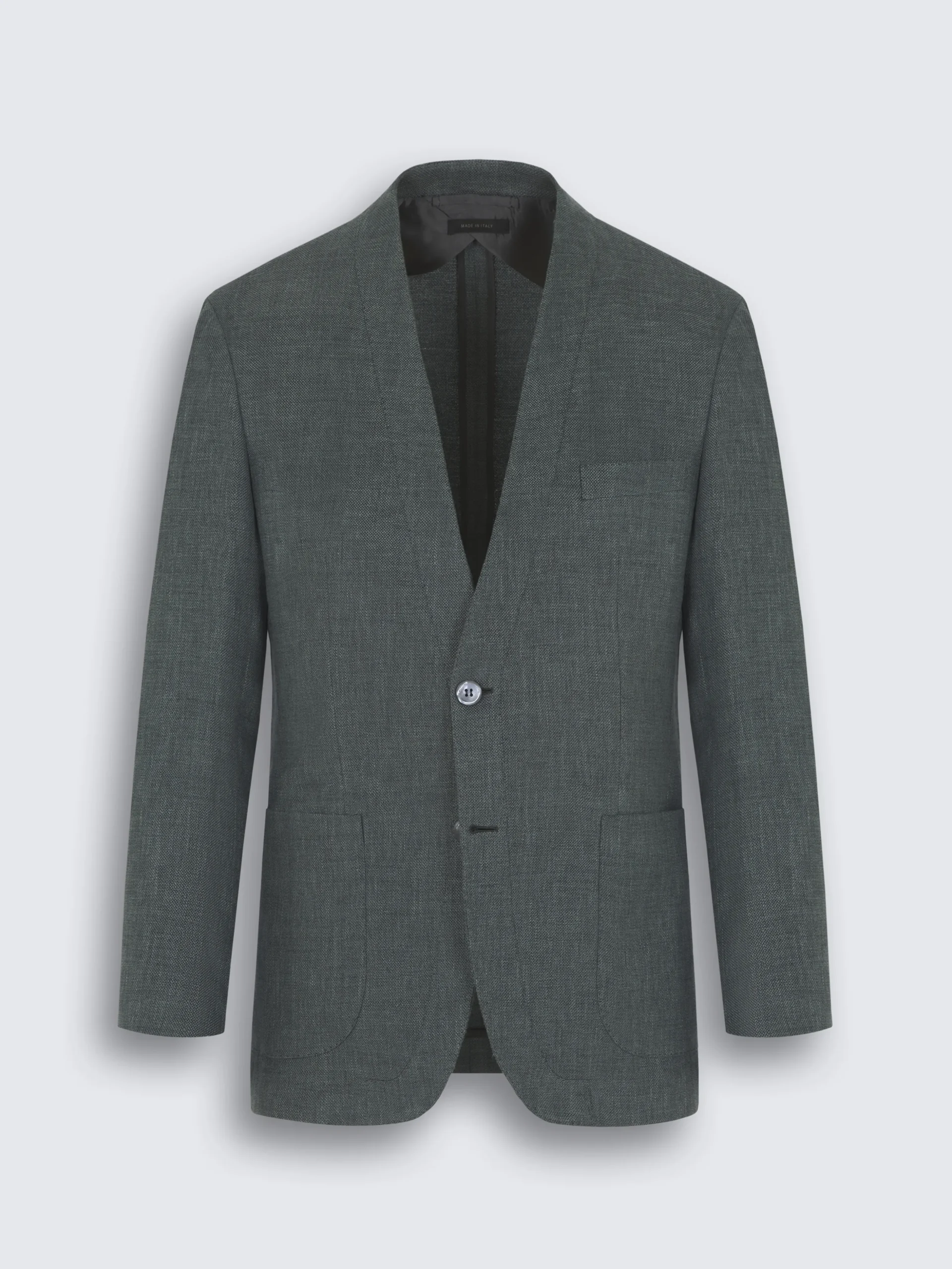 Green linen, wool and silk Jardigan