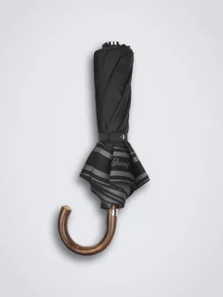 Grey and black foldable umbrella