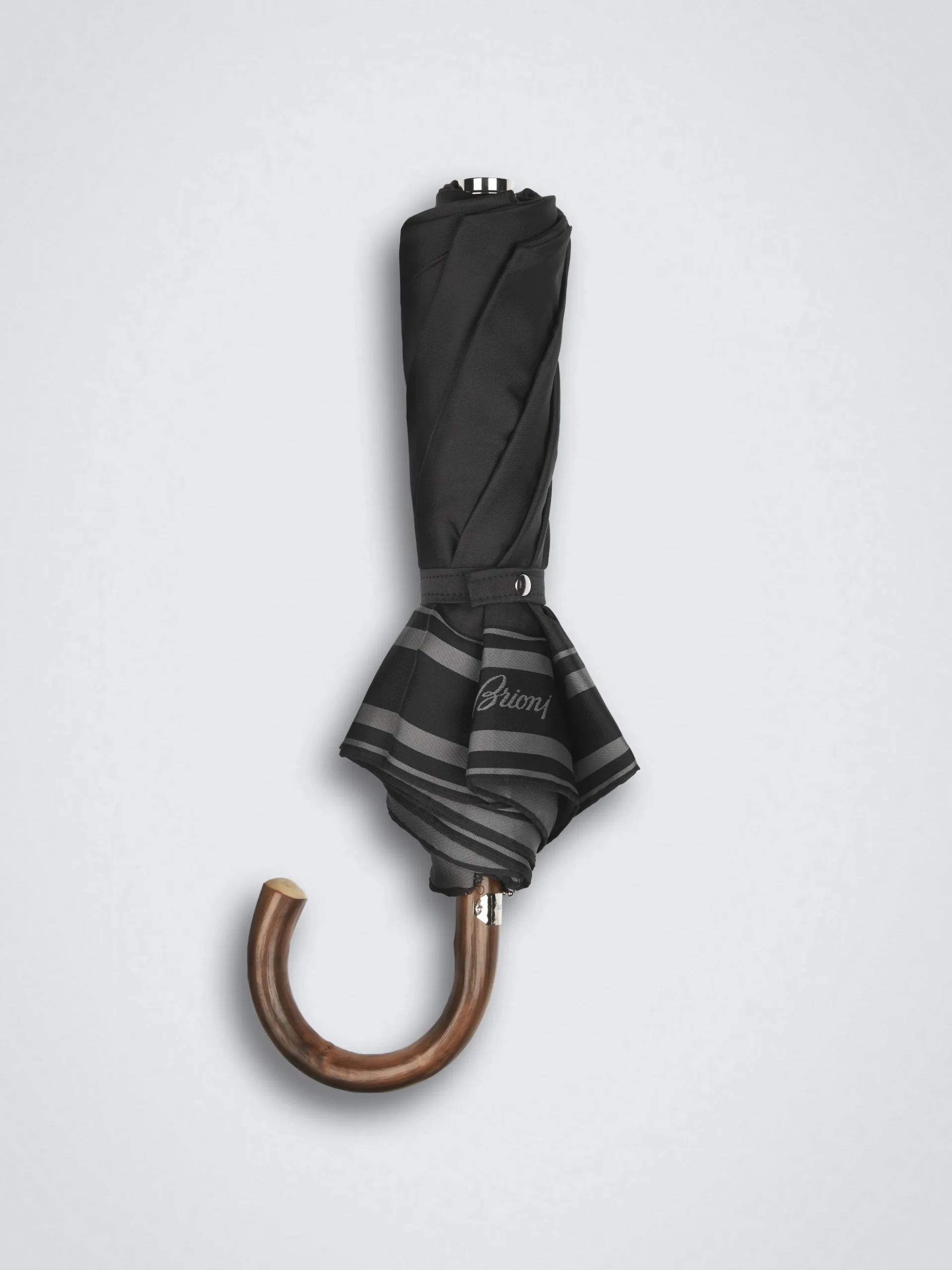 Grey and black foldable umbrella