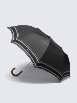 Grey and black foldable umbrella