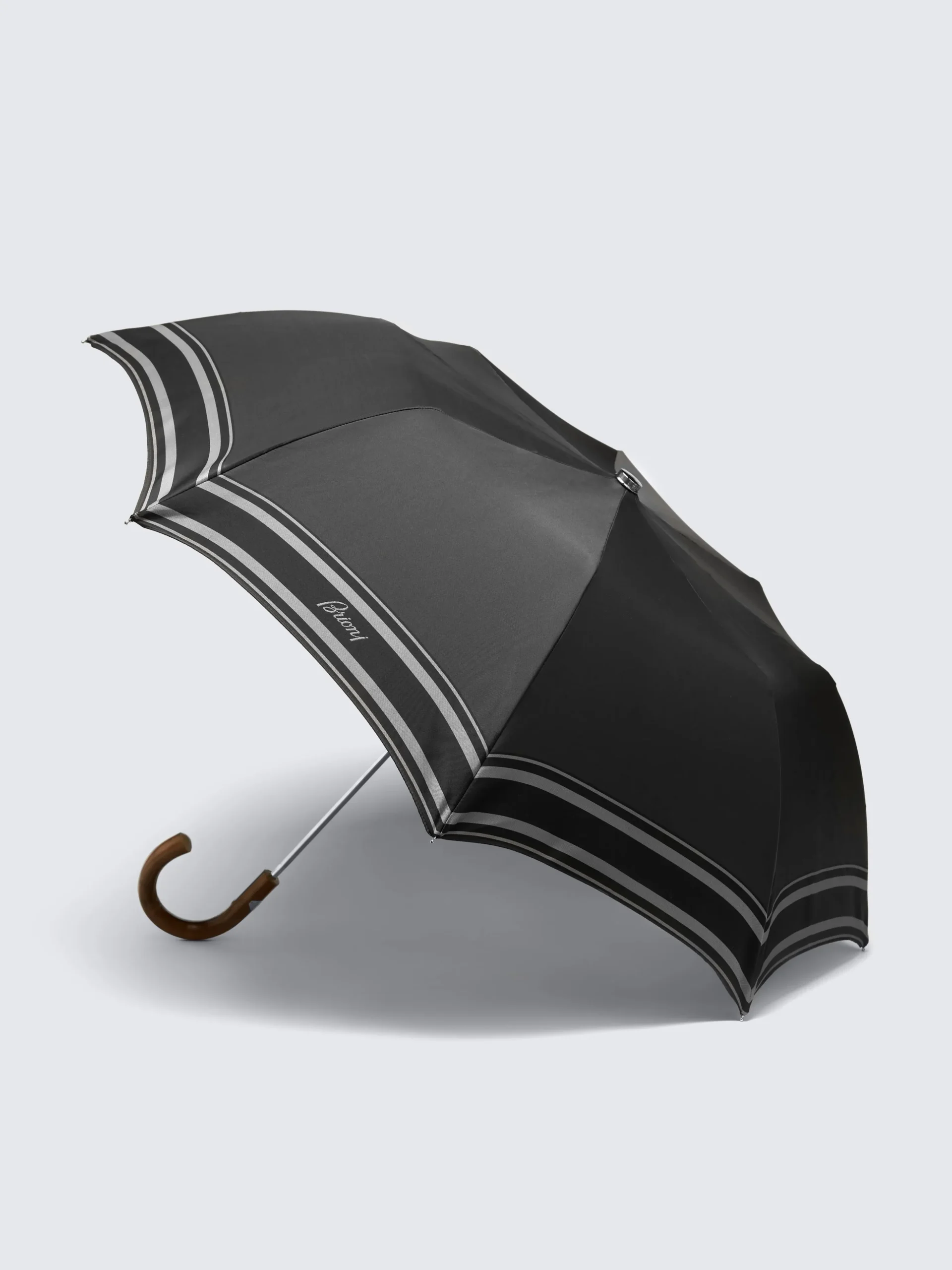 Grey and black foldable umbrella