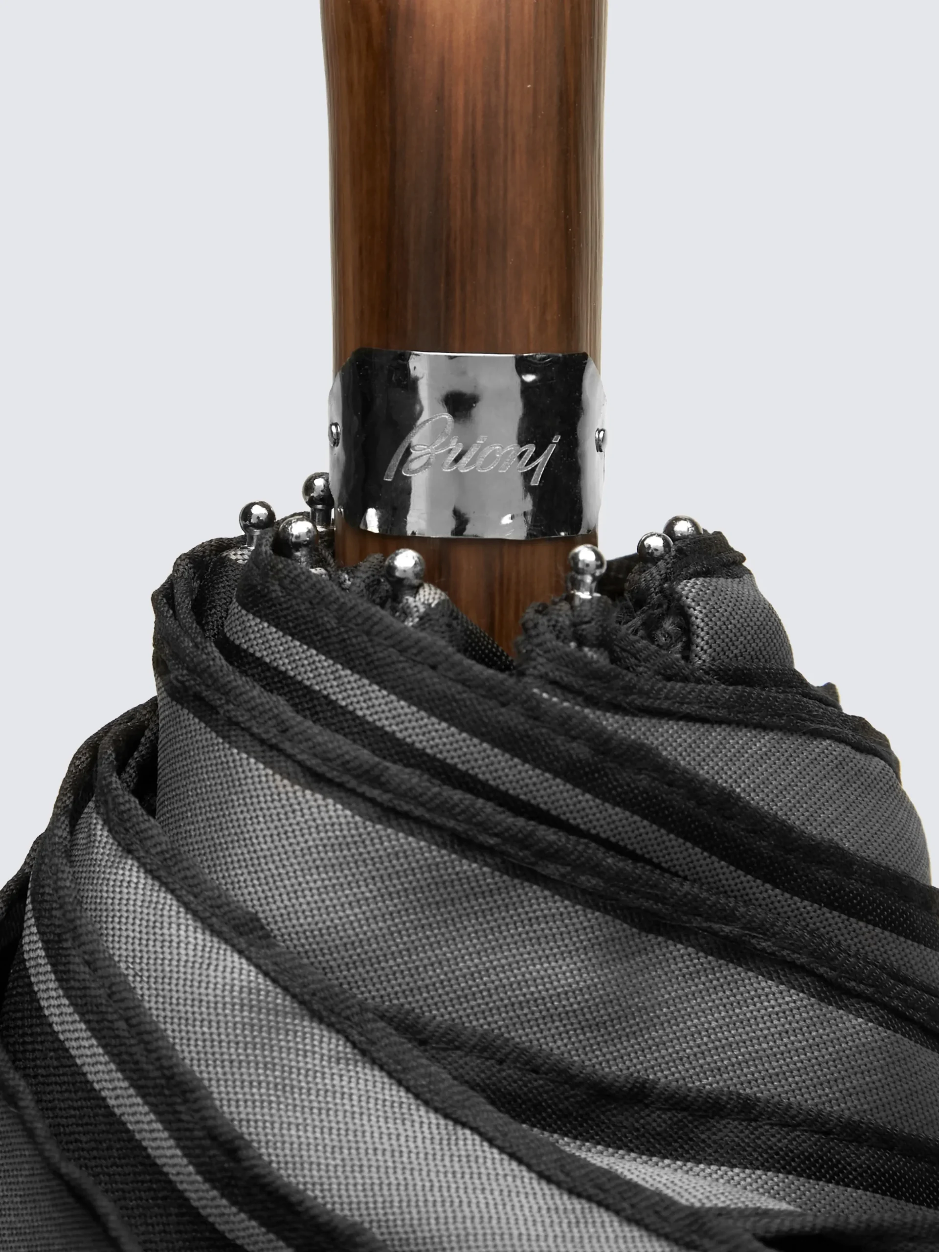 Grey and black foldable umbrella