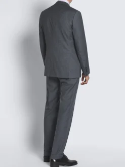 Grey and blue micro-checked Ventiquattro Plus wool Brunico suit